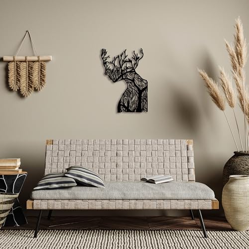 Stylish Black Decorative Metal Wall Accessory, 28 x 38 cm, 100% Metal, 1.5 mm Thickness, Perfect for Home Decor and Modern Spaces