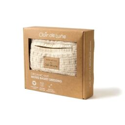Clair de Lune Organic Knitted Moses Basket Dressing – Ultra-Soft & Breathable (Cream)