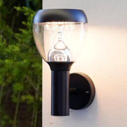 NBHANYUAN Lighting Outside Light LED Outdoor Wall Light Black Finish SUS 304 Stainless Steel Wall Lamp Fixture External Weatherproof 3000K Warm White 1000LM IP44 9W