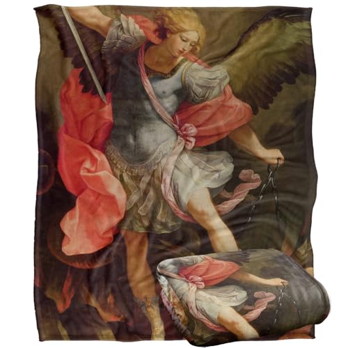 Guido Reni Saint Michael Defeating Satan Silky Touch Super Soft Throw Blanket 152 X 127 Cm