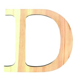 Artemio 11.5 cm Wooden Letter D in Upper Case, Beige