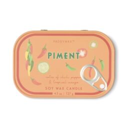 Paddywax Bistro Piment Printed Tin Candle 127 g