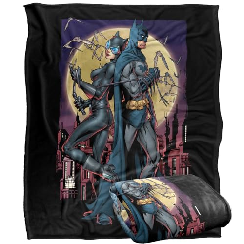 "LOGOVISION Batman Character Paint The Town Red Silky Touch Super Soft Throw Blanket 50""x60"""