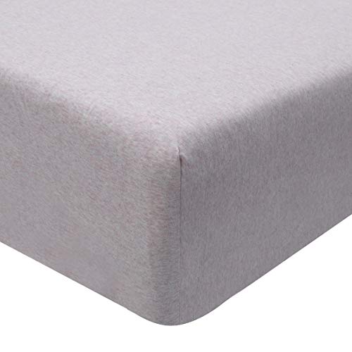 Sleepdown Jersey Melange Pink Fitted Sheet Warm Cosy Easy Care Plain Yarn Dyed Bedding Bedsheet Bed Linen - Double