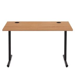 Amazon Basics Office Computer Desk, Beech Desktop and Black Frame, Rectangular, Simple Assembly, 120 x 60 x 73.6 cm