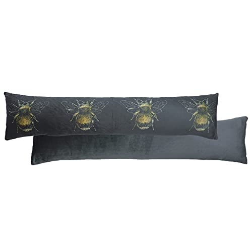 Evans Lichfield Gold Bee Draught Excluder, Dark Grey, 86 x 18 cm