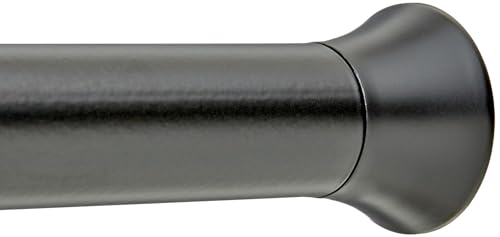 Amazon Basics Extendable Shower Curtain Pole, 198 to 274 cm, Black