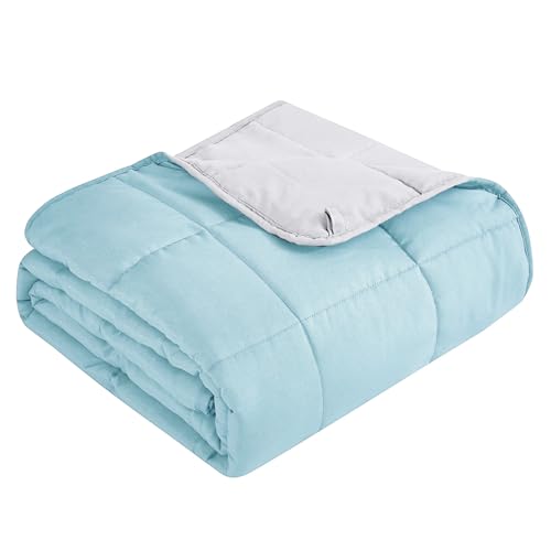 "Topcee Weighted Blanket for Adults (15lbs 48""x72""), Minky Dots Heavy Blanket for Woman, Man Sleeping, Soft, Cozy and Cooling Weighted Throw Blankets, Machine Washable, Grey"
