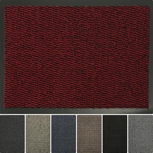Serdim Rugs Heavy Duty Dirt Trapper Runner Mat, Non-Slip PVC, Red, 90x200cm