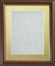 Frame Company Eldridge Mahogany 9x7 Frame, Gold Mount for 8x6