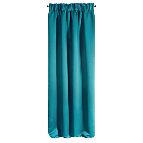 Design91 Smooth Blackout Curtains, Soft Curtains, Modern Plain Bedroom, Children's Room, Living Room, Petrol, 135 x 270 cm
