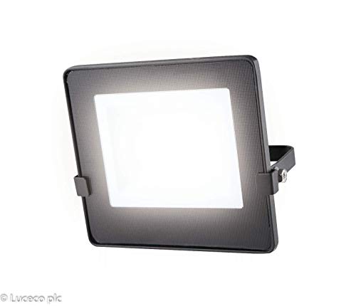 Luceco 100 W Outdoor Floodlight Black IP65 7500LM – Neutral White Lighting 4000 K
