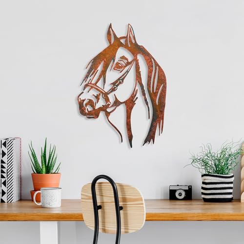 Hand-Painted Decorative Metal Wall Accessory, 38 x 53 cm, 100% Metal, 1.5 mm Thick, Unique Colour Variations, Perfect for Home Decor