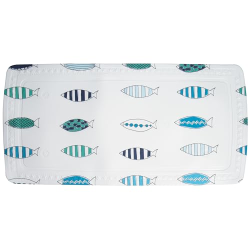 Spirella 10.19249 Bathmat Santorini Blue, Bath Mat, Plastic, blue, 71 x 36 cm