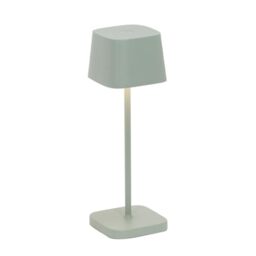 Zafferano, Ofelia Micro Lamp, Cordless Rechargeable Table Lamp with Touch Control, for Indoor and Outdoor Use, Dimmer, 2200-3000 K, Height 20 cm, Colour Sage Green