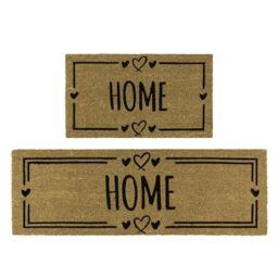JVL Eco-Friendly Latex Backed Coir Entrance Doormat and Runner Set - Home Hearts