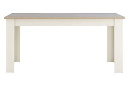 Premier Housewares St Ives Large Dining Table, Wood, Oak Veneer/White