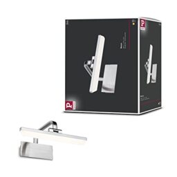 Paulmann Renan 95571 LED Picture Light 300 mm Including 1x 6 W Warm White Aluminium Brushed Picture Lighting Metal Acrylic Wall Lamp 3000 K