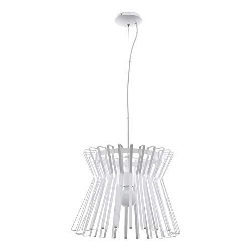 EGLO 97978 Pendant Light from the Locubin Series Made of Steel in White.