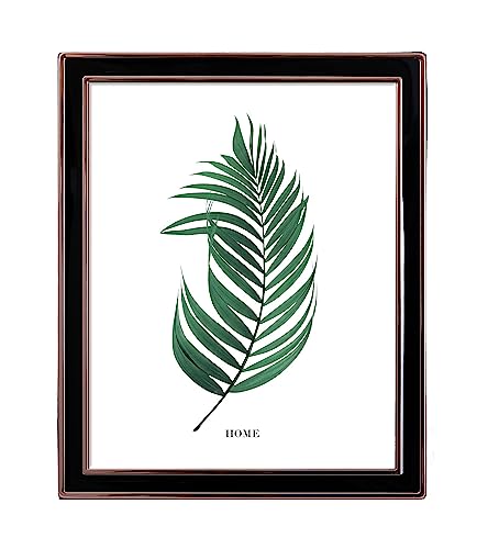 Inov8 Framing Tarnish Resistant Silver Plated Picture Frame - Rose Gold Black Enamel Design for 10x8 Inch(25x20cm) Photo