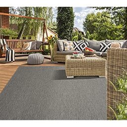 Mia's Teppiche Lara In- and Outdoor Rug, Flat Fabric, 200x280 cm, Anthracite