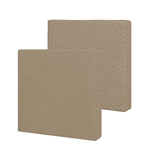 Easy-Going Waterproof Patio Cushion Covers 22x20x4 inch 2 Pack Replacement Non-Slip Outdoor Seat Cushion Slipcover with Zipper. Camel