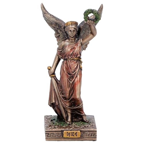 Nemesis Now Nike Goddess of Victory (Mini) - Ancient Egypt Art Decor, Bronzed Hand-Painted Resin Statue, Mythology Collectible