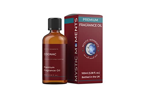 Mystic Moments - Cognac Fragrance Oil - 100ml - Cognac notes create a warm amber spirit scent for candles, soaps, wax melts and diffusers.