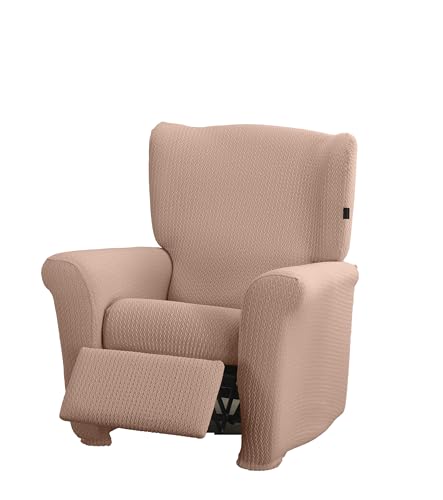 Estoralis Sumatra Bi-Elastic Chair Cover Very Elastic Fabric C/03 Pink for Relaxing Chairs from 70 to 90 cm Quality Protection Super Adjustable