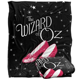 THE WIZARD OF OZ Black and White and Ruby Slippers Silky Touch Super Soft Throw Blanket 152 x 127 cm