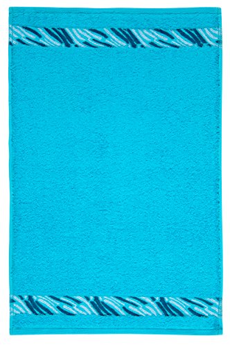 Frottana Shadow guest towel 30 x 50 cm, 100% cotton, turquoise