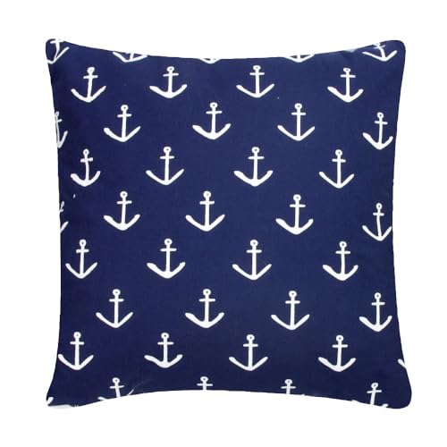 Nauticalia Anchors Cushion, Navy, 40x40cm