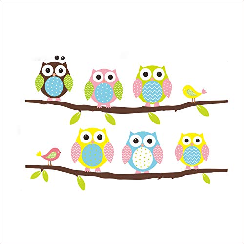 Wall Stickers Owls and Birds on a Branch