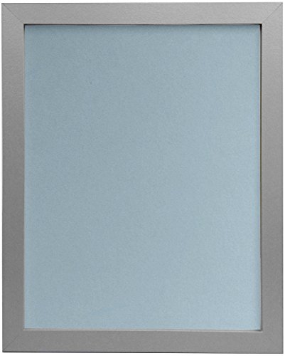"FRAMES BY POST 25mm wide H7 Silver Picture Photo Frame with Blue Backing Board 18""x14"""