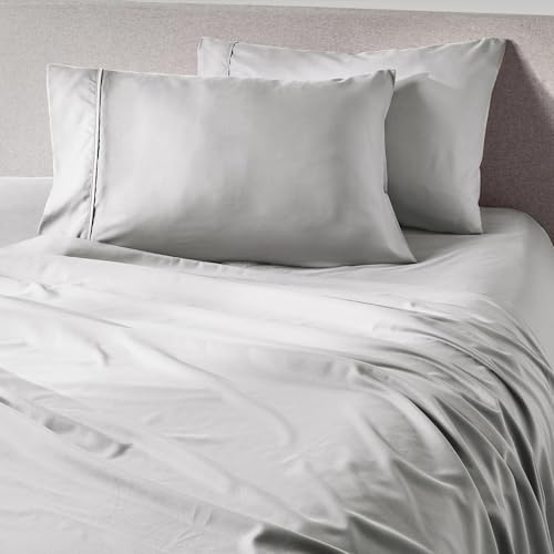 PeachSkinSheets Brushed Silver Sheet Set - 1500tc Level of Softness - Extra Soft Cooling Sheets for Hot Sleepers and Night Sweats - Regular King Size