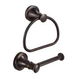 WOLIBEER Bronze Toilet Paper Holder,Bathroom Hand Towel Holder,Oil Rubbed Towel Ring Wall Mount Tissue Roll Paper Hanger ORB Bath Accessories Farmhouse Towel Rack
