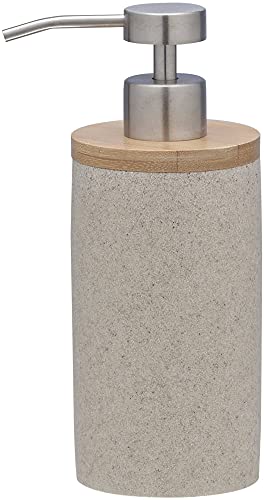 Sealskin Grace Soap Dispenser, Polyresin, Sand, 9.6 x 18 x 7 cm