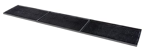 Beaumont Mini Bar Mat 150 x 300mm - Efficient Drainage Construction, Sleek Look, Rubber, Wipeable, Easy to Clean Glass Drainer Mat for Bars, Restaurants