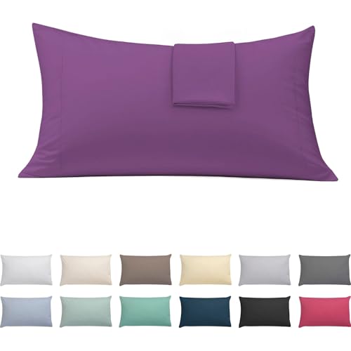 ECOMMERC3 - Extra Soft and Comfortable 90 Pillowcase - Lilac Pillow Case Made in Spain, Breathable, Easy to Wash