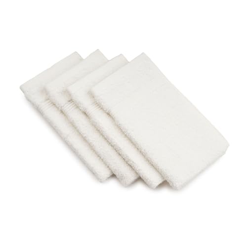 G??zze - Set of 4 New York Guest Towels, Luxuriously Soft and Absorbent, 100% Cotton, 30 x 50 cm - Nature