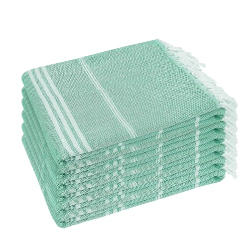 "YSYJ Turkish Beach Towel 6 Pack Beach Towels 36""x71"" Beach Towel Oversized Sand Free Turkish Towel Quick Dry Bath Towels Teal"
