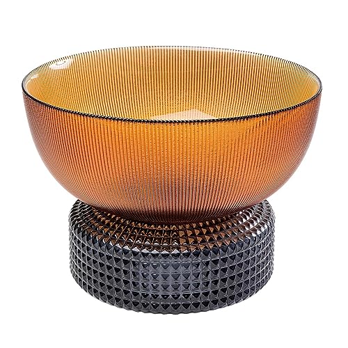 Kare Design Deco Vase Marvelous Duo, Amber, Grey, Decorative Vase for Flowers, Modern, Room Decor, Home Decor, Table Decoration for Living Room, Bedroom, Home Office, 22x28x28 cm (H/W/D)