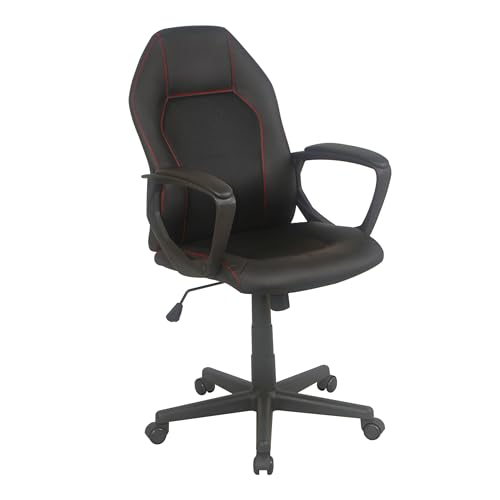 Demeyere Sedia da Ufficio, Poliuretano, Nero, 59,5 x 56 x 101,5 cm