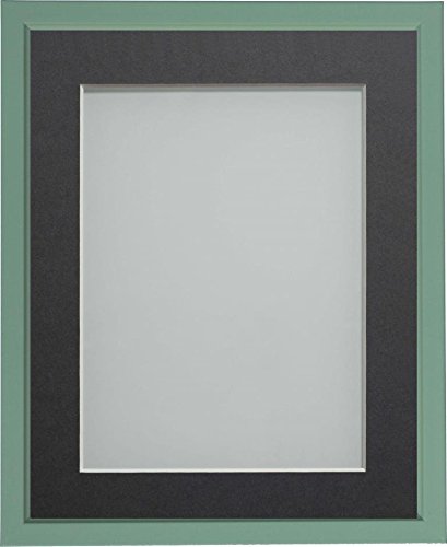 Frame Company Drayton Range 12x10-inch Green Picture Photo Frame with Grey Mount For Image Size 6x4-inch