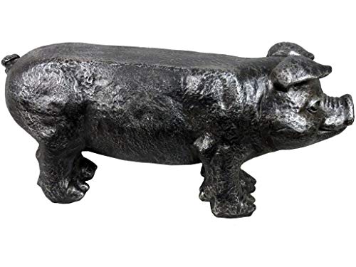 Sassy Home Charcoal Grey Pot Belly Pig Garden Stool