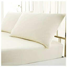 Gaveno Cavailia Plain Dyed Diamond Fitted Sheet, Polyester-Cotton, Cream, Super-King
