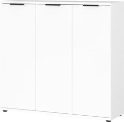 Germania Shoe Cabinet 0360-84 GW-STANTON, in White, Space for up to 24 Pairs of Shoes, 113 x 108 x 37 cm (W x H x D)