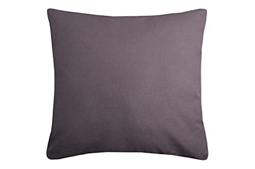 LOVELY CASA Duo Cotton Cushion, Cotton, Gris/Perle, 50x50 cm