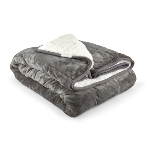 Emma Barclay Weighted Sherpa Blanket in Grey - 60x80 (150x203cm)
