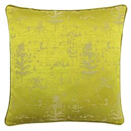 "Riva Paoletti Marylebone Feather Filled Cushion - Sulphur Yellow - Geometric Cube Design - Jacquard Weave - Fuchsia Pink Reverse - Yellow Piped Edge - 100% Polyester - 50 x 50cm (20"" x 20"" inches)"